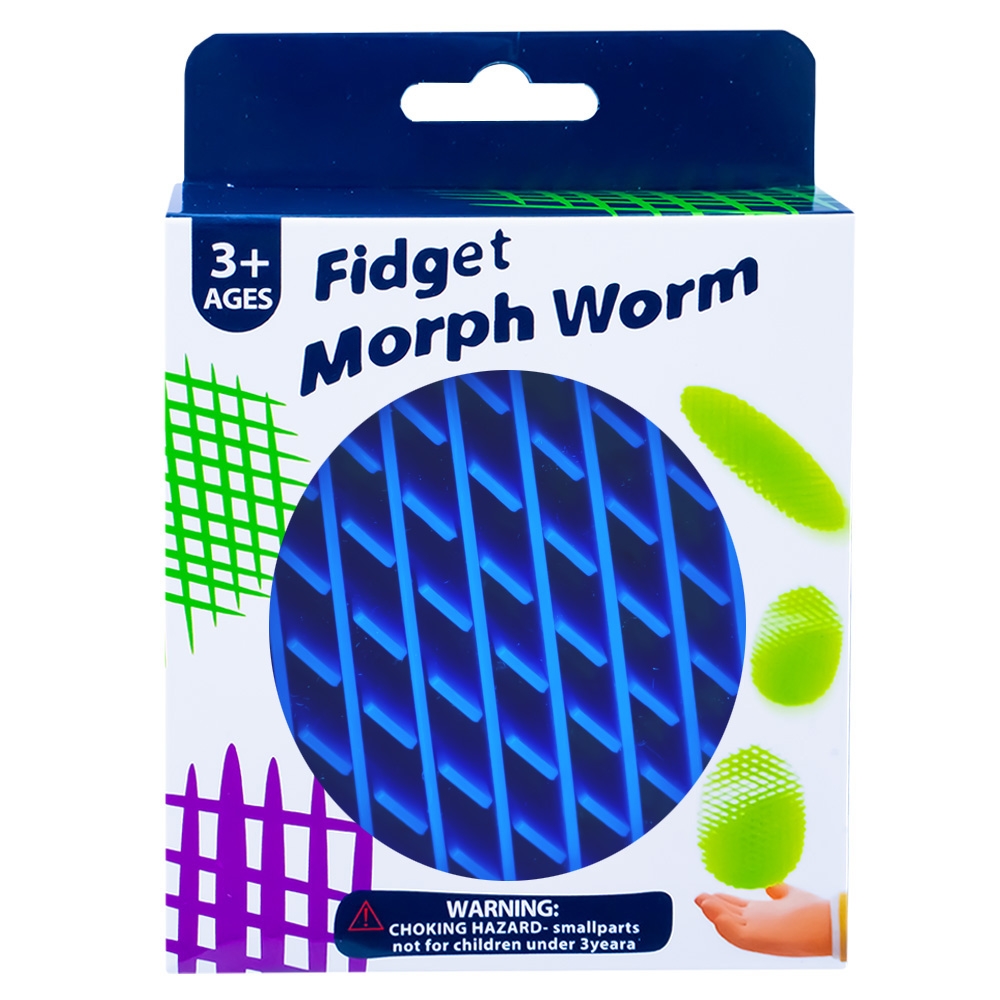 Jucarie antistres - Morf worm, 10x24 cm, in cutie - imagine 5
