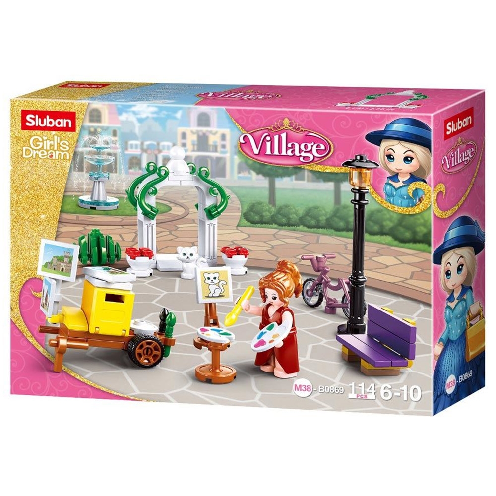 Set de constructie Girl's Dream, 114 piese, Parcul Central al orasului - Sluban