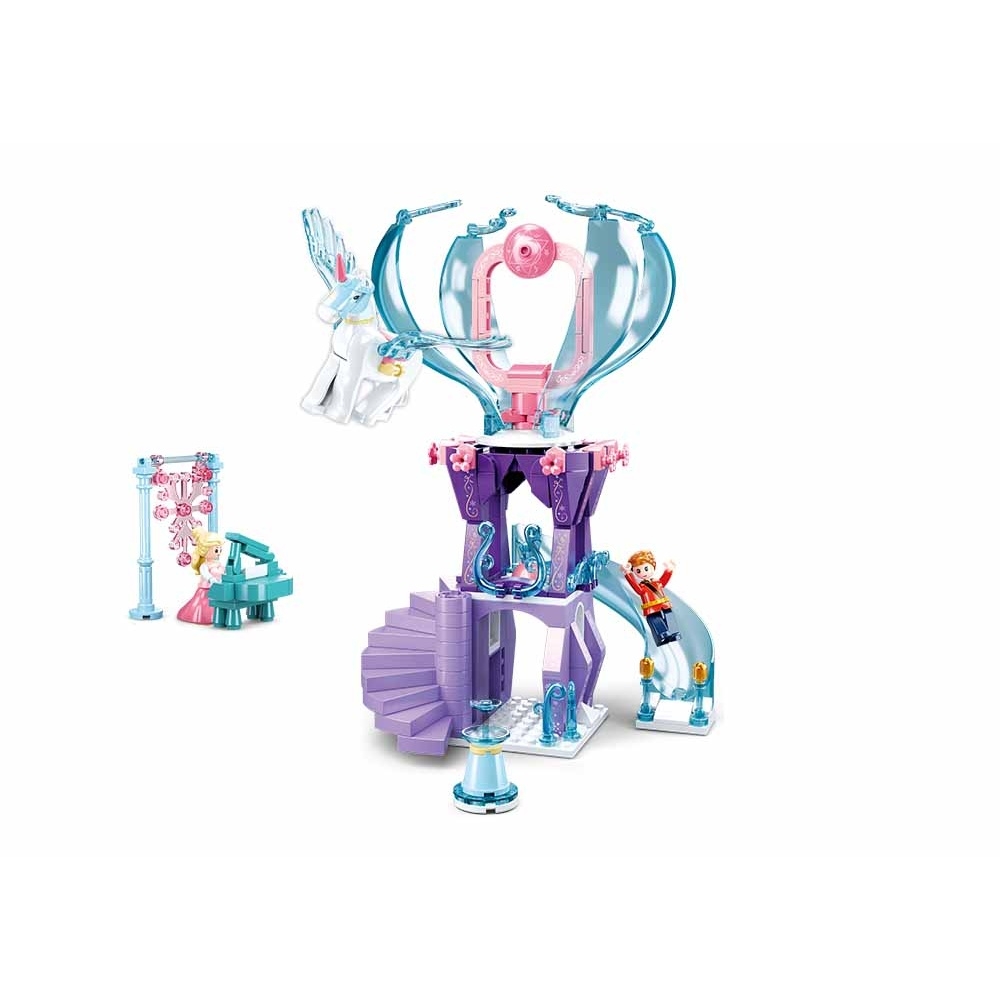 Set de constructie Fairy, 247 piese, Turnul fermecat - Sluban - imagine 2
