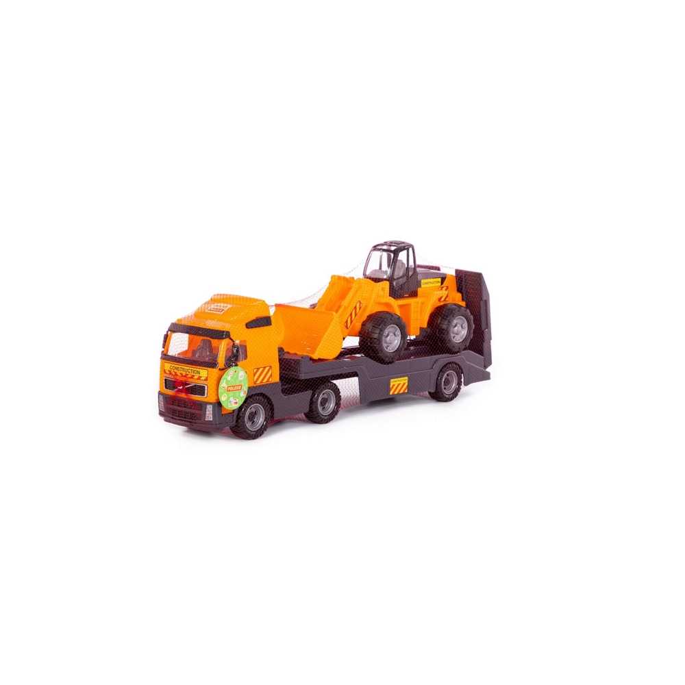 Trailer+excavator - Volvo PowerTruck, 89x19x25 cm, Wader - imagine 5
