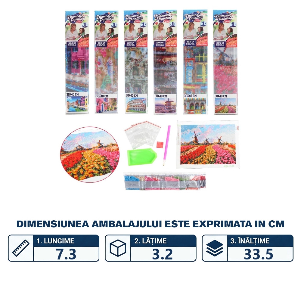 Set creatie cu diamante, 30x40 cm - Toi-Toys - imagine 2