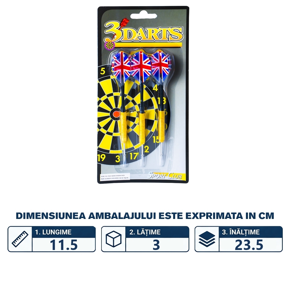 Sageti pentru joc darts, 3 buc/set - imagine 2