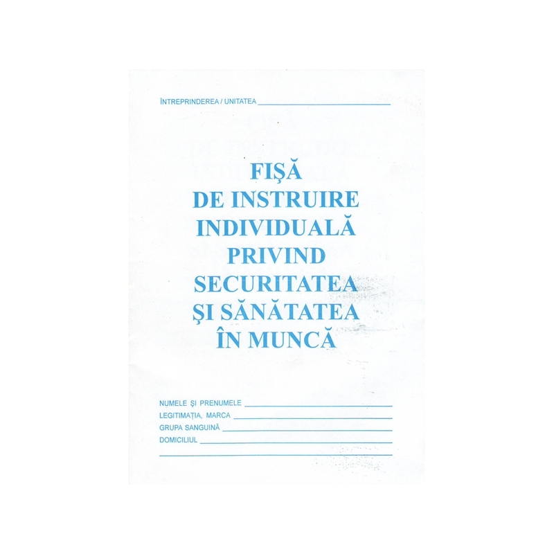 Fisa individuala protectia muncii A5