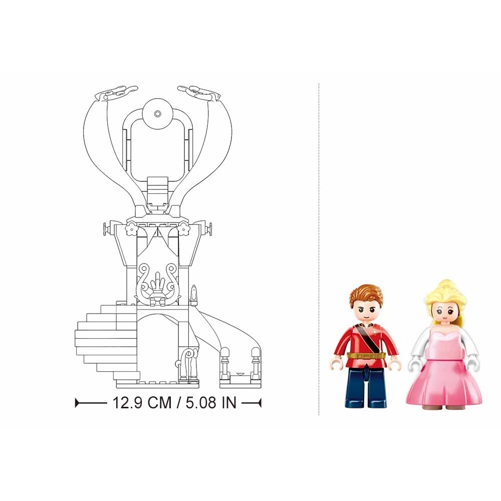 Set de constructie Fairy, 247 piese, Turnul fermecat - Sluban - imagine 3