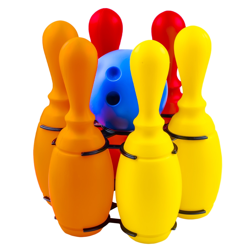Set Bowling, 6 piese + minge si suport - ROBENTOYS - imagine 7