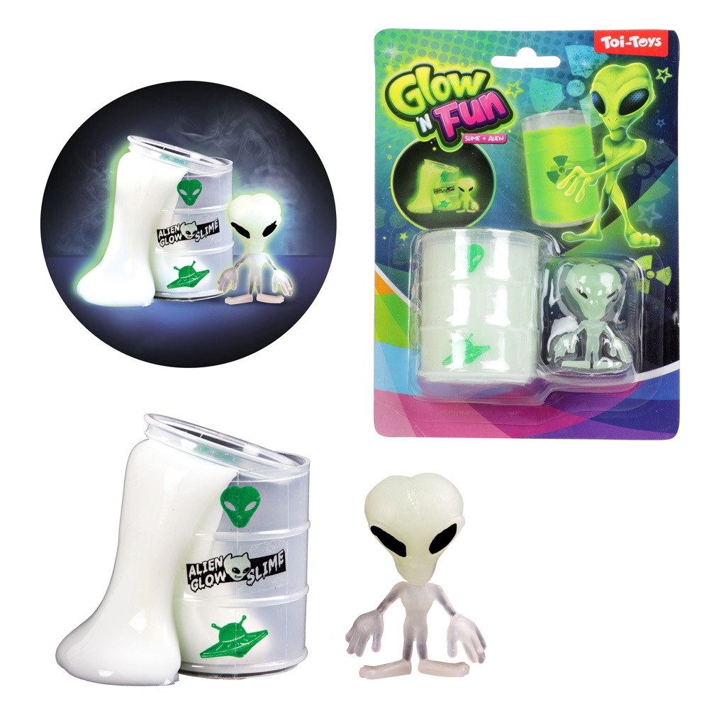 Slime fosforescent + figurina extraterestru - Toi-Toys