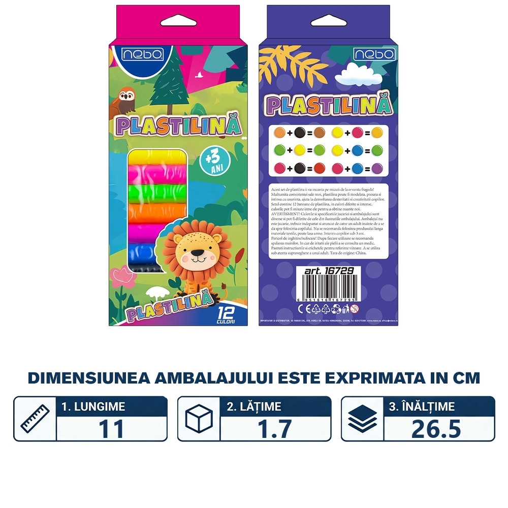 Plastilina 12 culori - NEBO - imagine 2