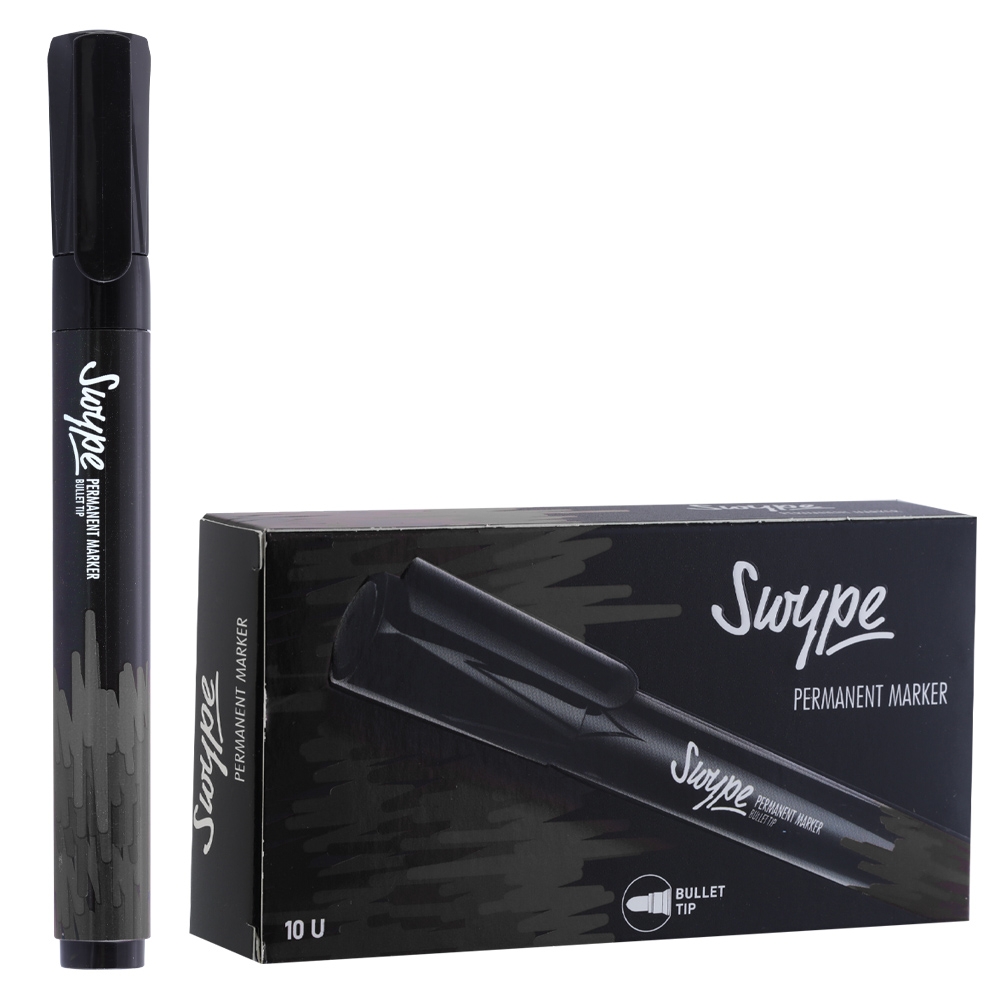 Marker permanent, Swyp e, negru - LINC