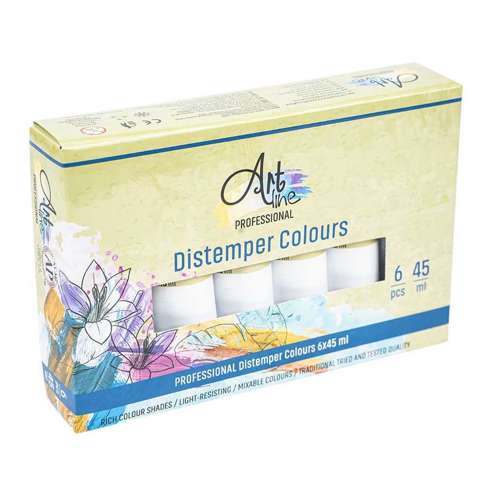 Tempera Art, VERDE DESCHIS, 45ml, 6 buc/set - ARTLINE - imagine 3