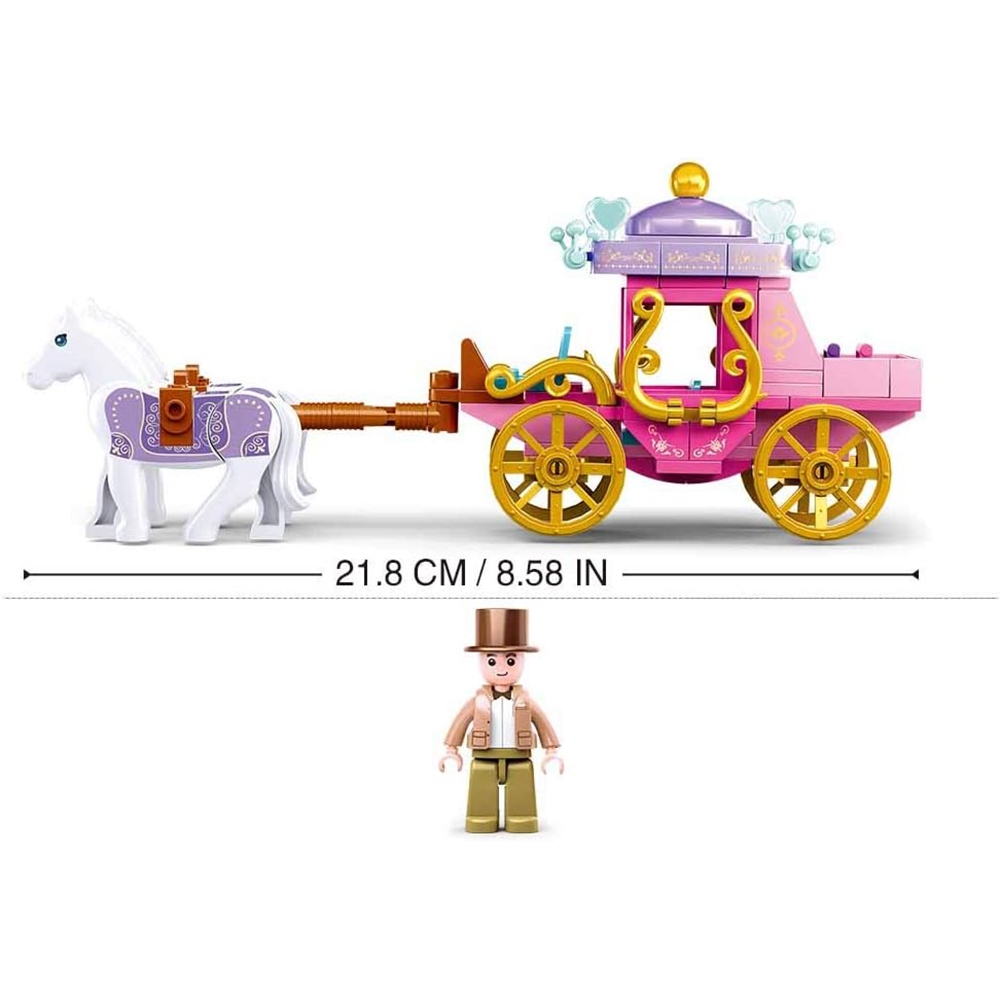 Set de constructie Girl's Dream, 139 piese, Caleasca printesei - Sluban - imagine 5