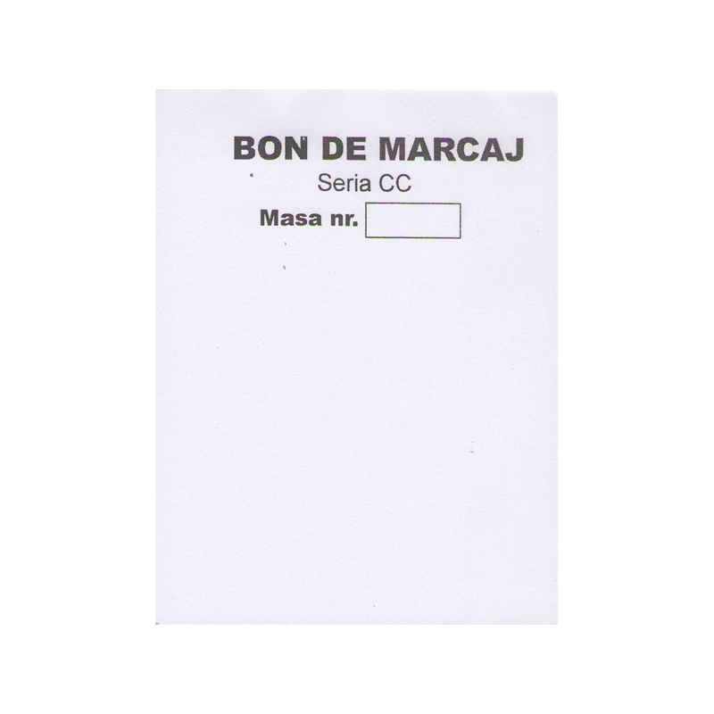 Bon de marcaj A7, 100 file