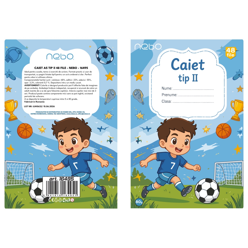 Caiet A5 tip II, 80g, 48 file - imagine 4