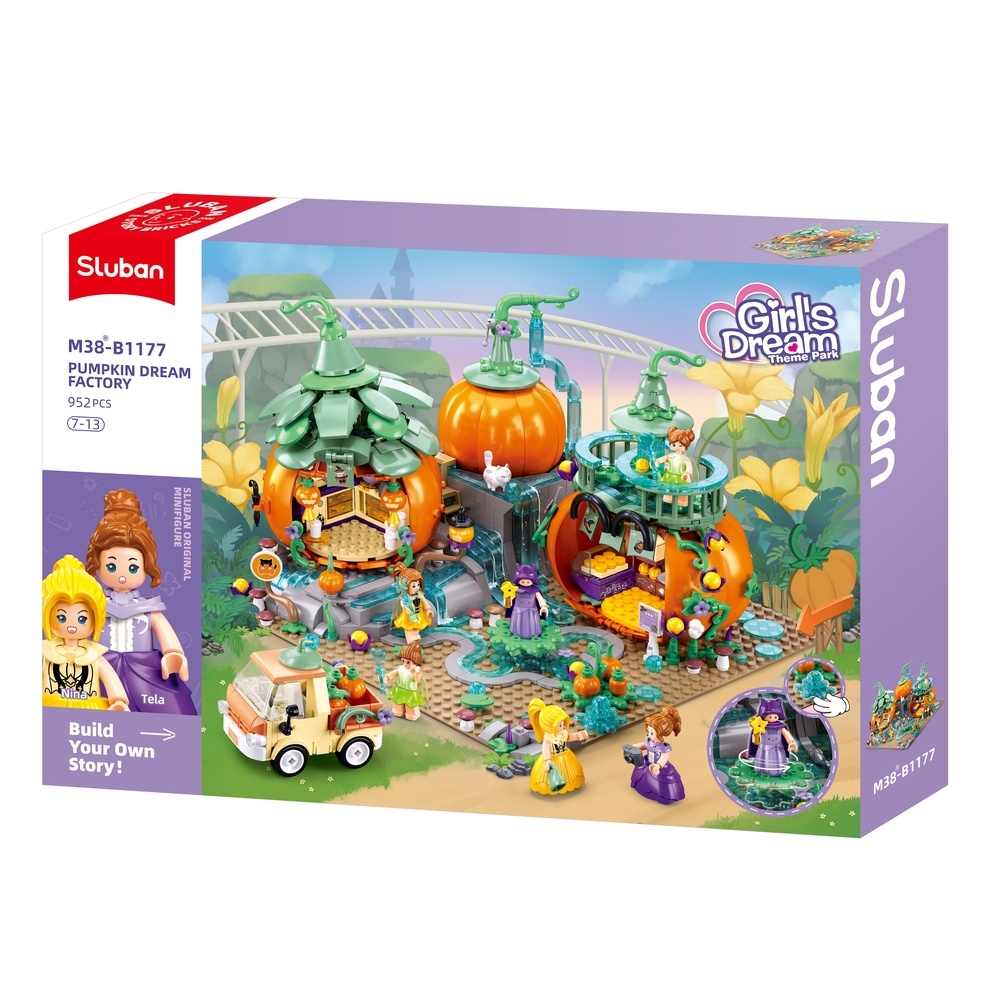 Set de constructie Girl's dream, 952 piese, Satul fermecat - Sluban