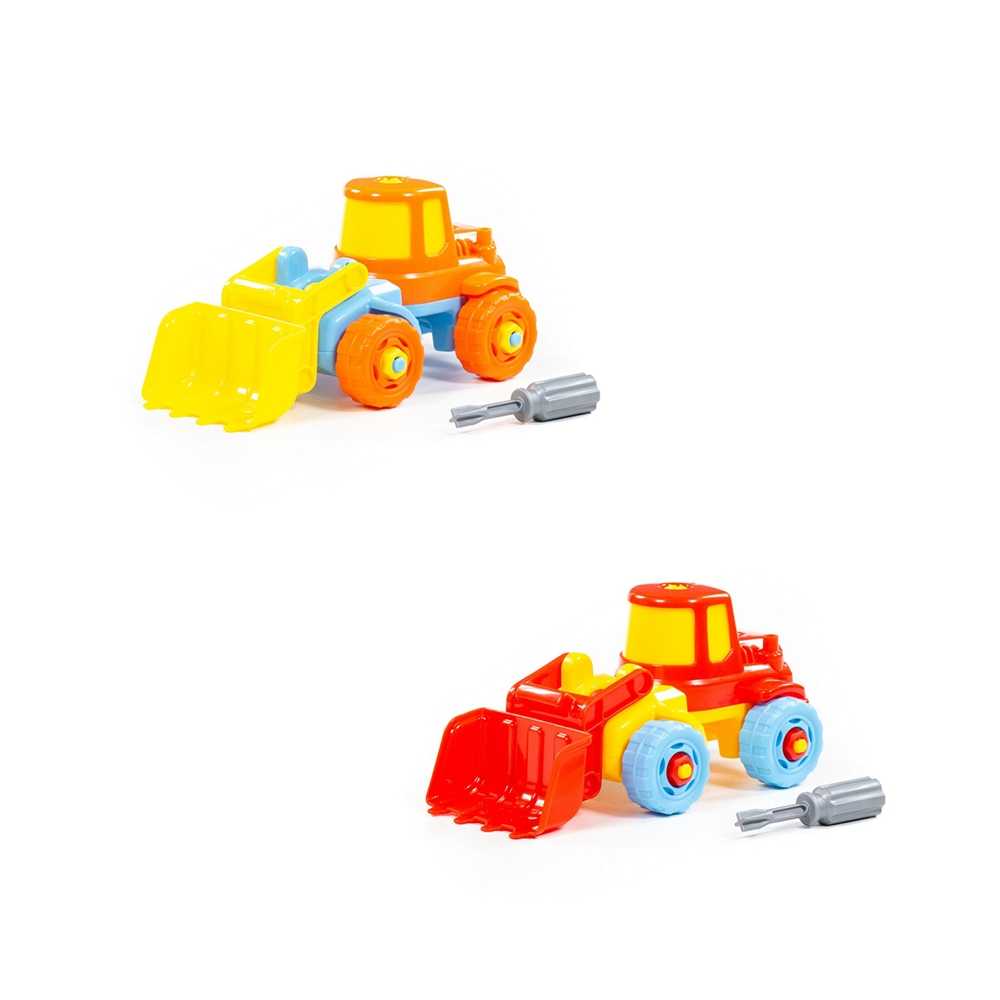 Tractor-excavator demontabil, 19,5x10x29 cm, Polesie