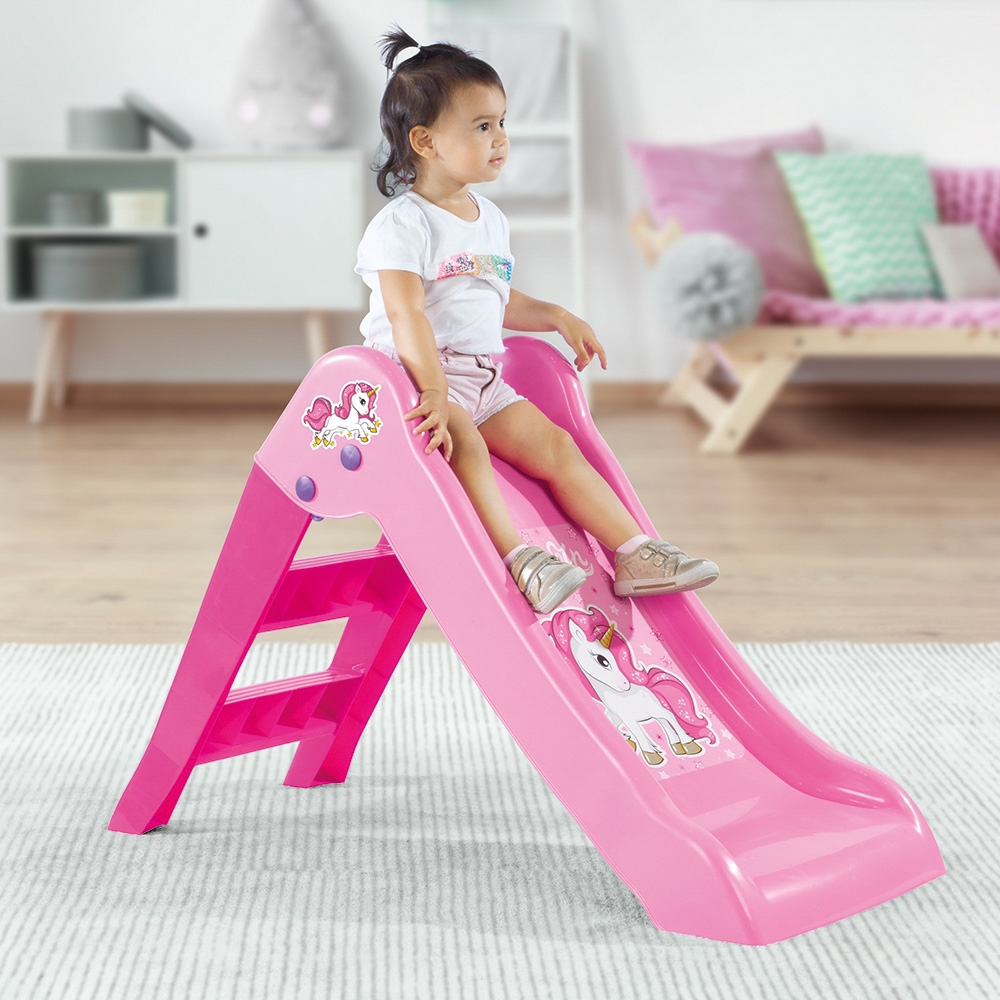 Tobogan roz-Unicorn, 70x111x47cm - Dolu - imagine 4