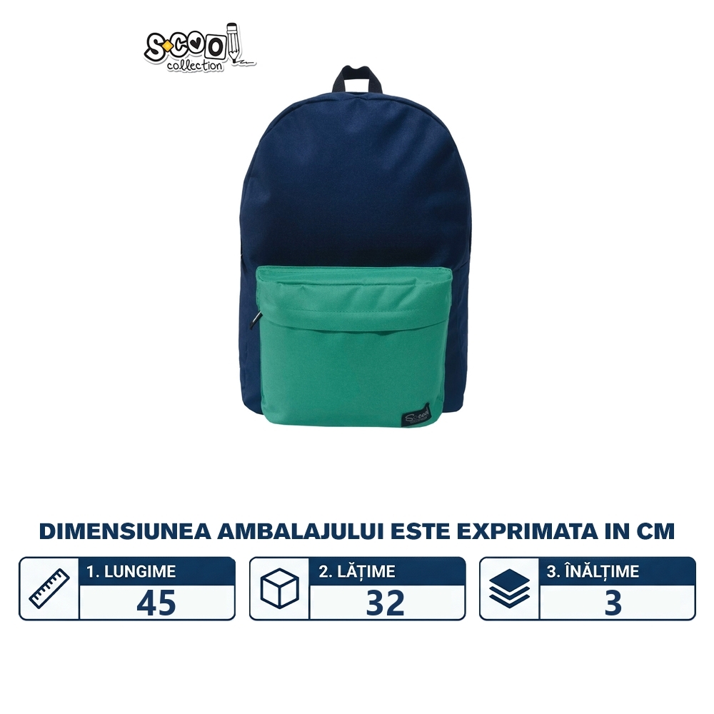 Ghiozdan CLASSIC, 30x16x43 cm - S-COOL - imagine 2