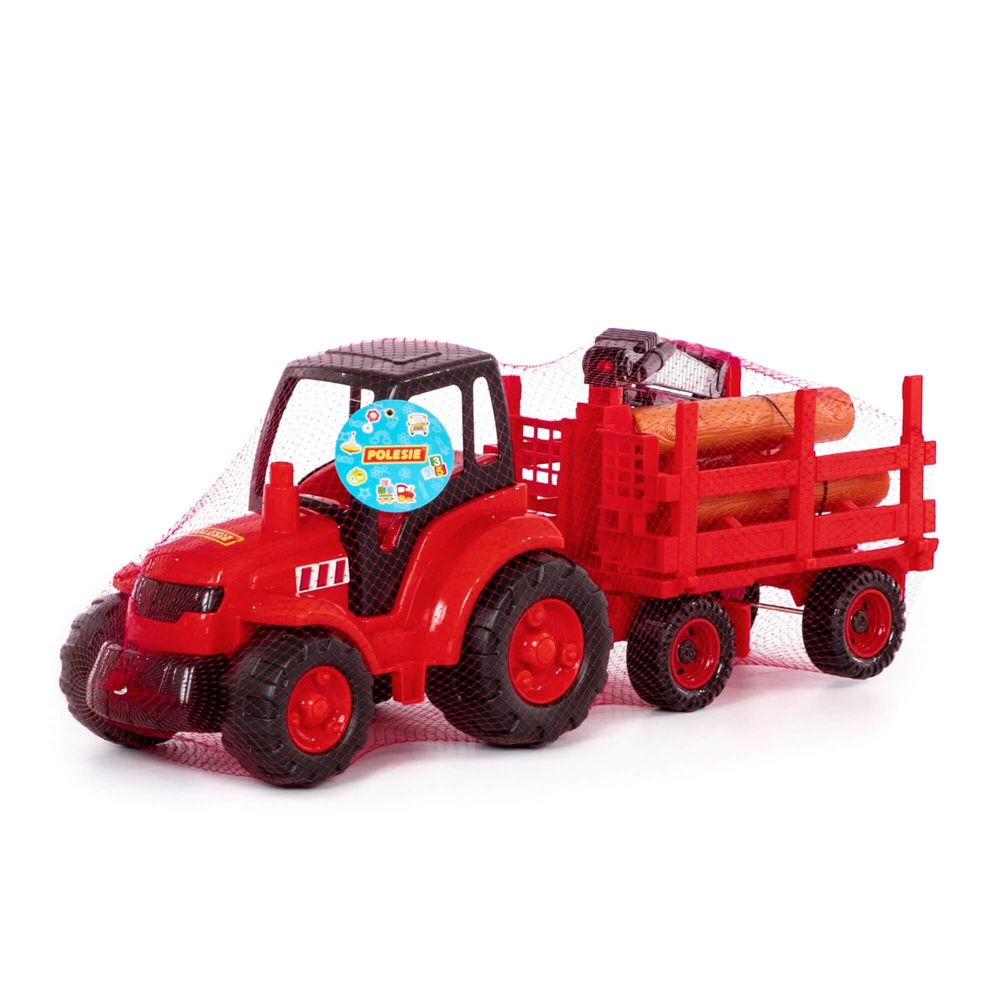 Tractor cu remorca lemne - Champion, 68x22x26 cm, Polesie - imagine 9