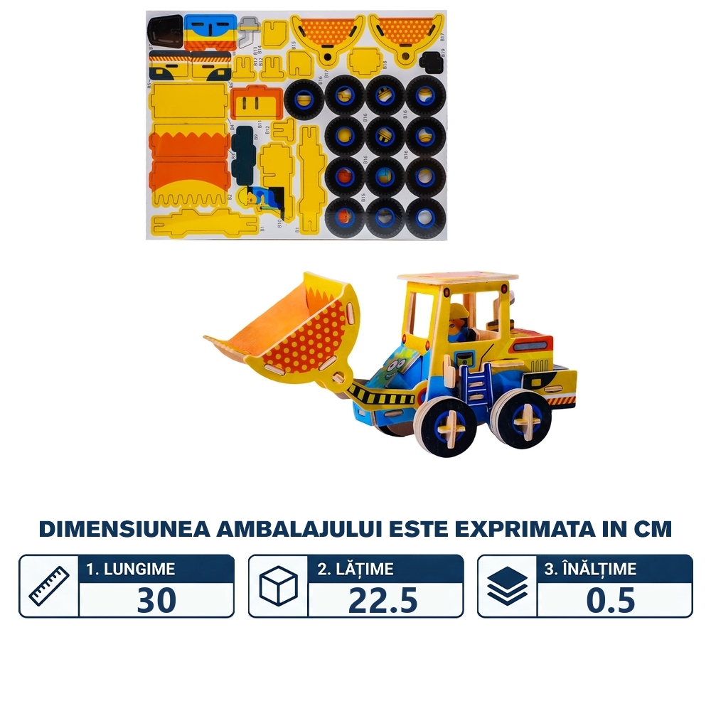 Puzzle 3D, din lemn - imagine 2