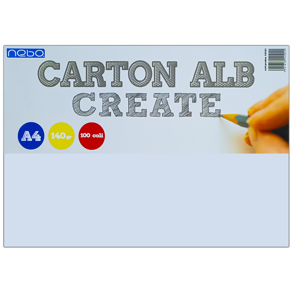 Carton alb A4, 140g, 100 coli/set - NEBO - imagine 3