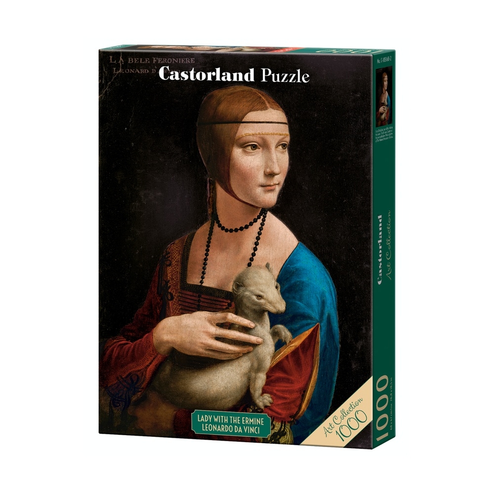 Puzzle 1000 piese, Dama Cu Hermina, Leonardo Da Vinci - Castorland