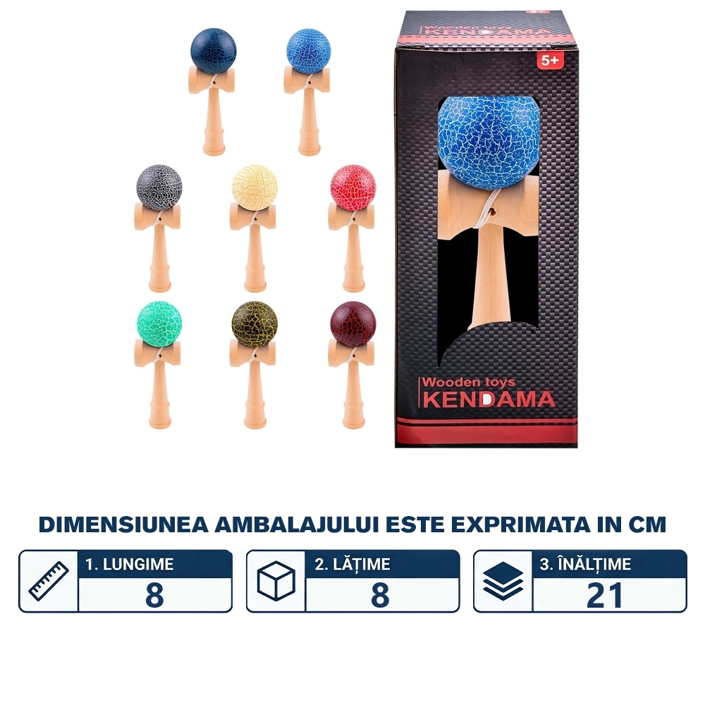 Jucarie Kendama, din lemn - imagine 2