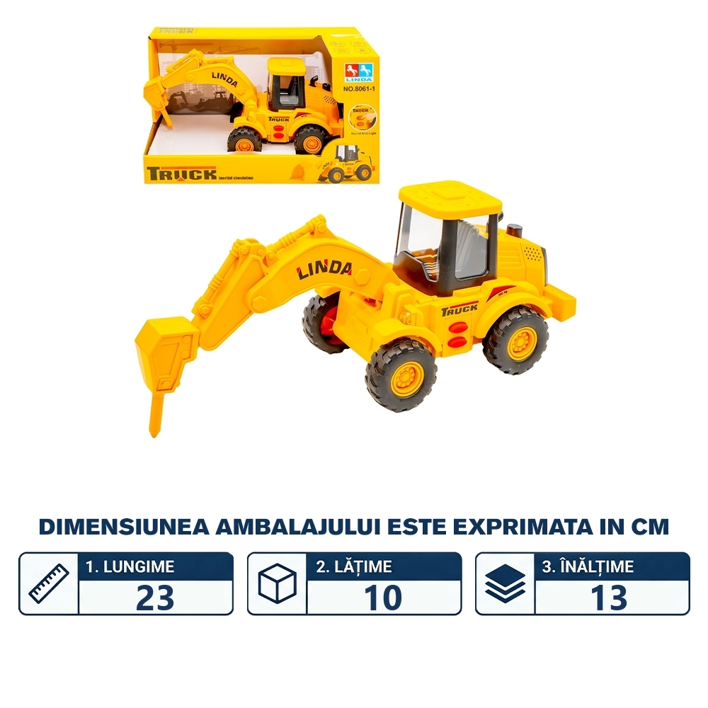 Utilaj constructii cu frictiune + lumina si sunet - imagine 2