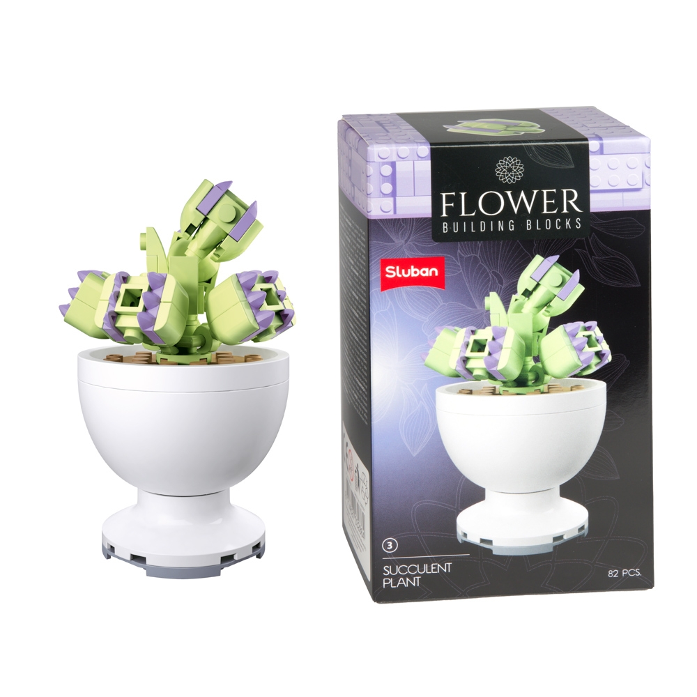Set de constructie Flowers - Plante in ghiveci - Toi-Toys - imagine 4