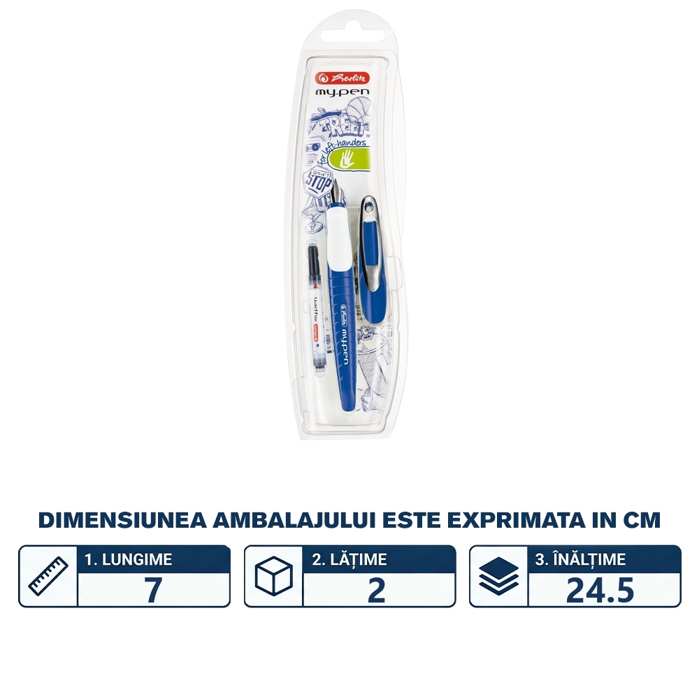 Stilou My Pen, albastru/alb - blister - imagine 2