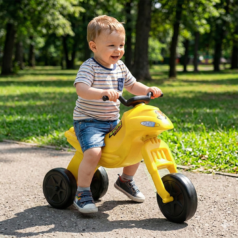 Motocicleta fara pedale, galbena - ROBENTOYS - imagine 3