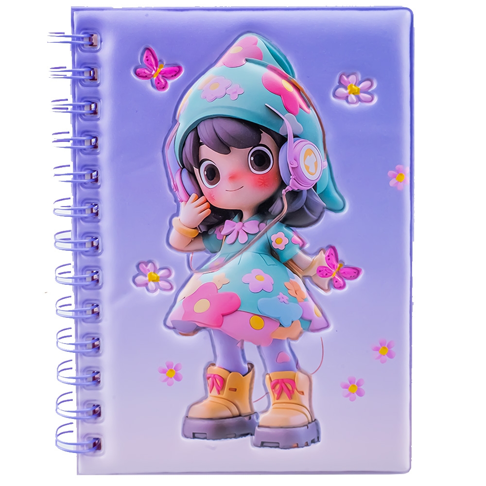 Notes A6, cu arc, 3D, Fetite - imagine 6