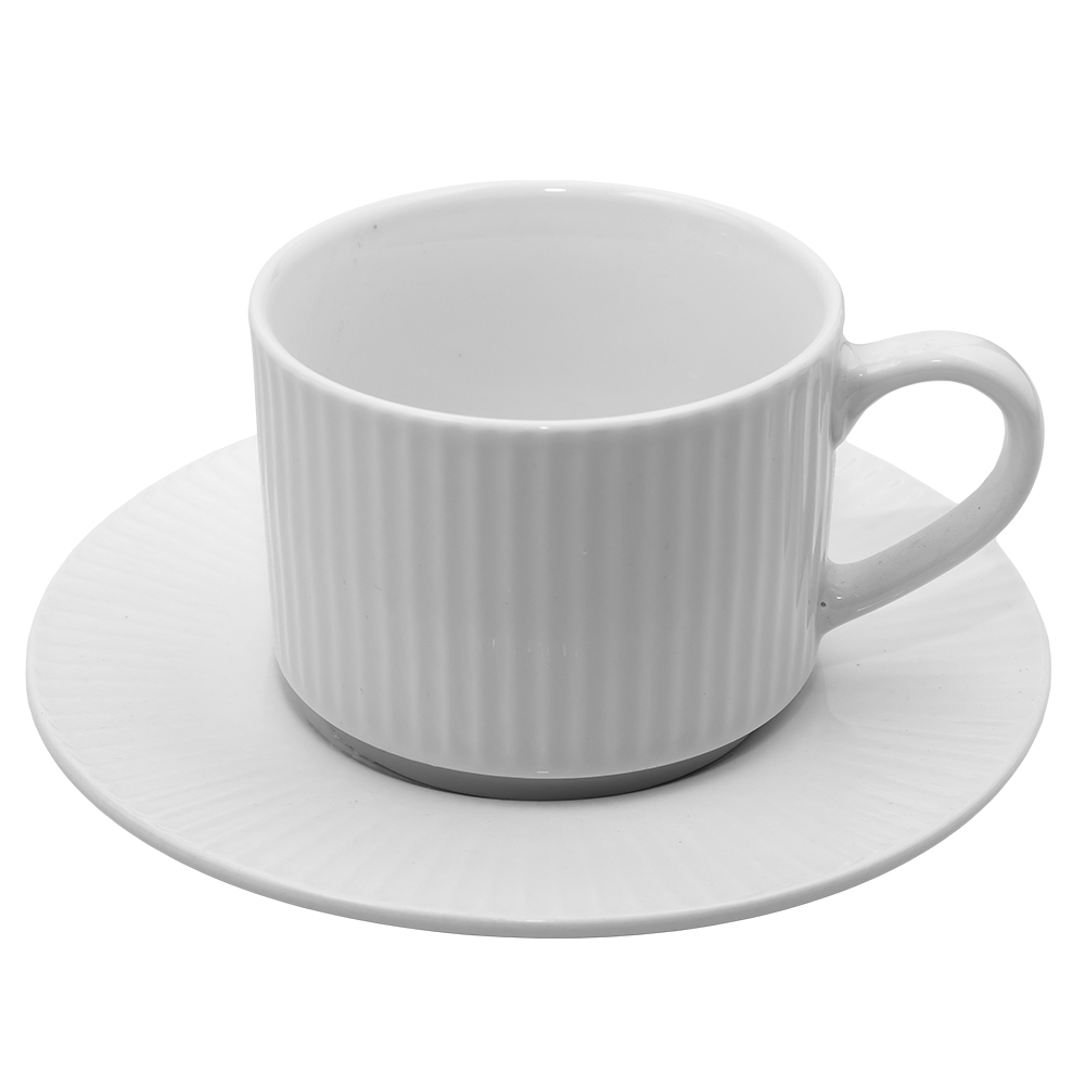 Set ceasca + farfurioara din ceramica - imagine 3