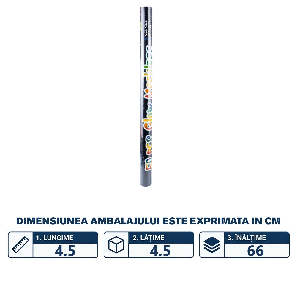 Coliere fosforescente, 50 buc/set - imagine 2