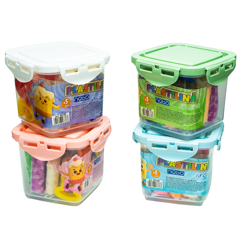 Set creativ plastilina, 18 culori - NEBO