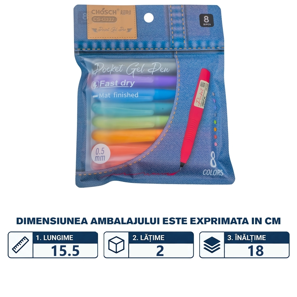 Pix cu gel, 8 buc/set - COSCH - imagine 2