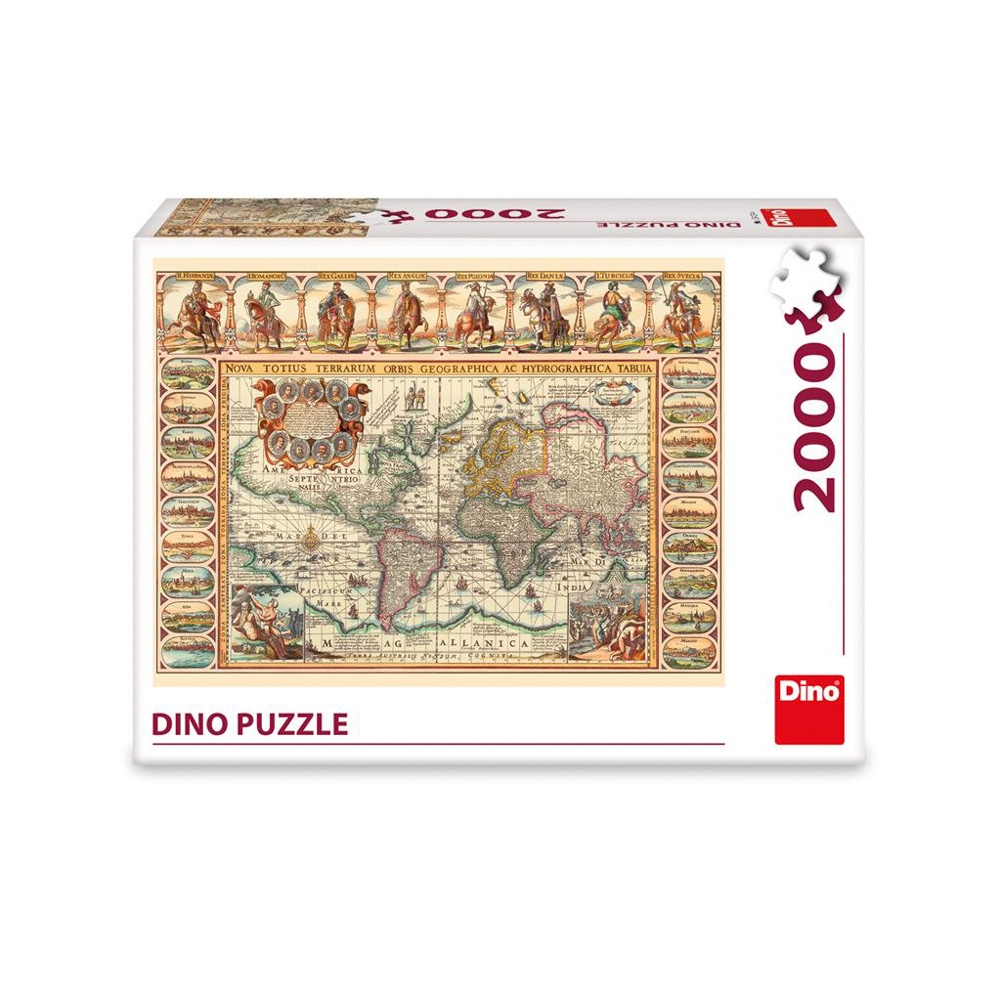 Puzzle 2000 piese, Harta istorica a lumii - DINO TOYS - imagine 2