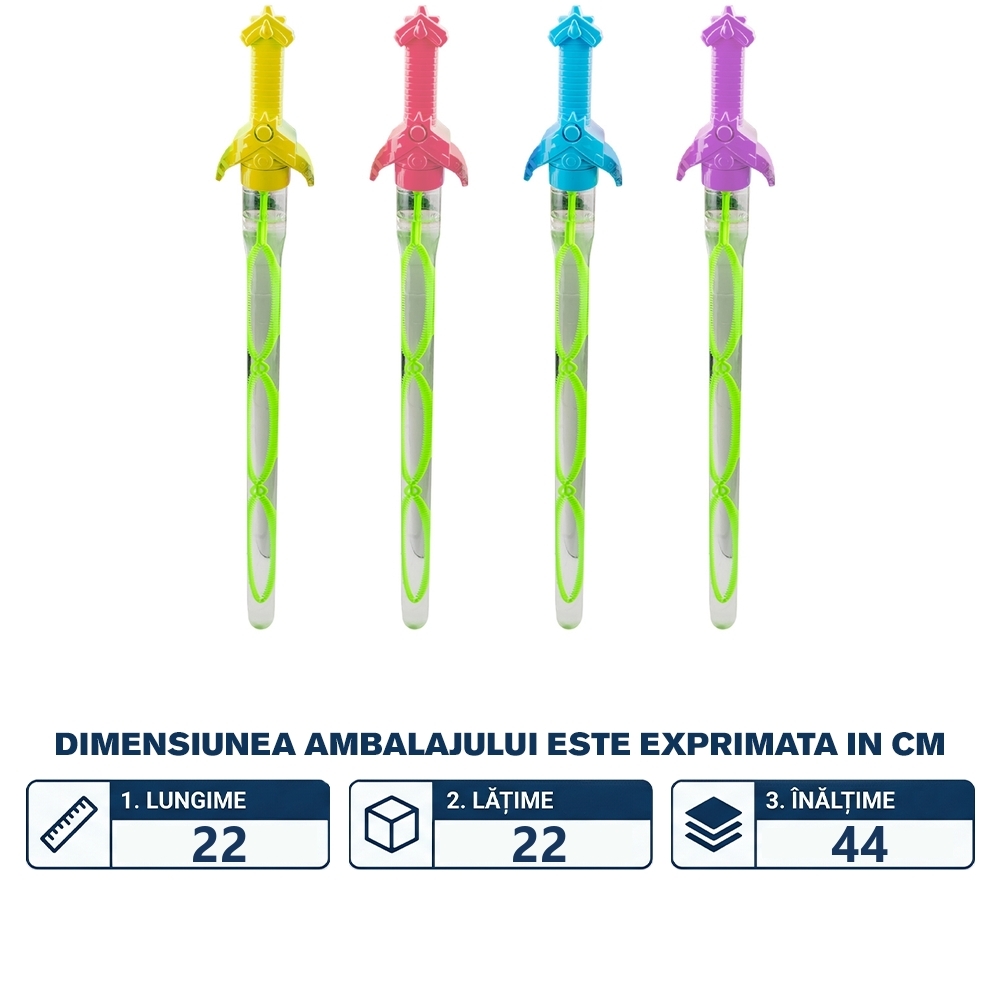 Baloane de sapun, 45 cm, cu led, Sabie - imagine 2
