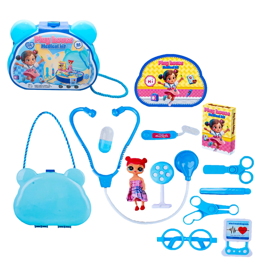 Play set Doctor + papusica, in gentuta, 19 piese/set
