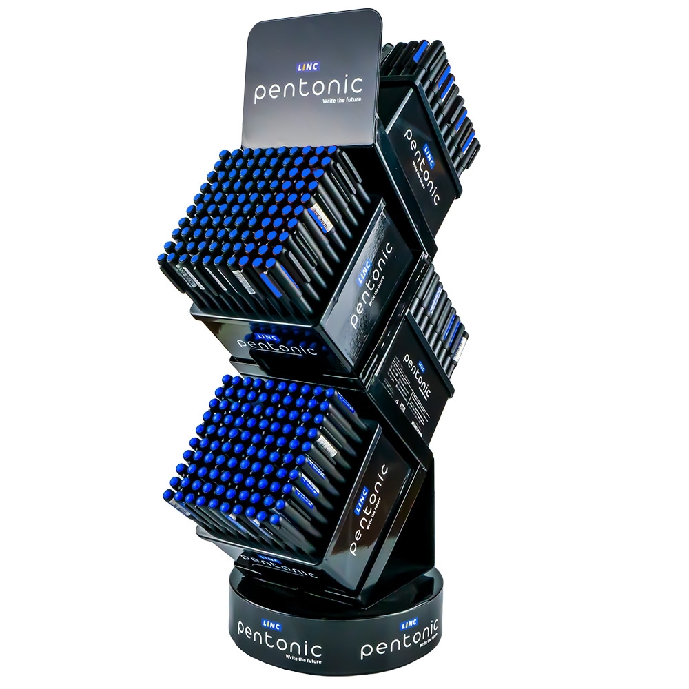 Pix Pentonic, corp negru, 400 buc/display, mina scriere - culori asortate, 0.7 mm - LINC