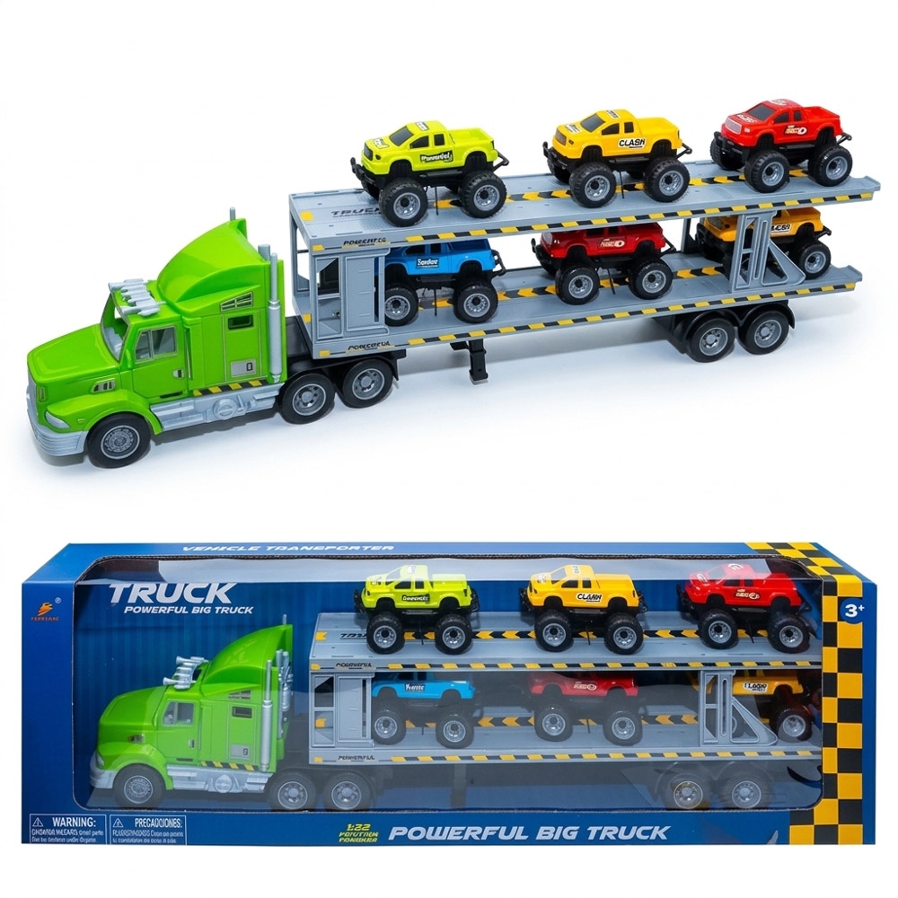 Camion remorcare (platforma) cu frictiune + 6 masini