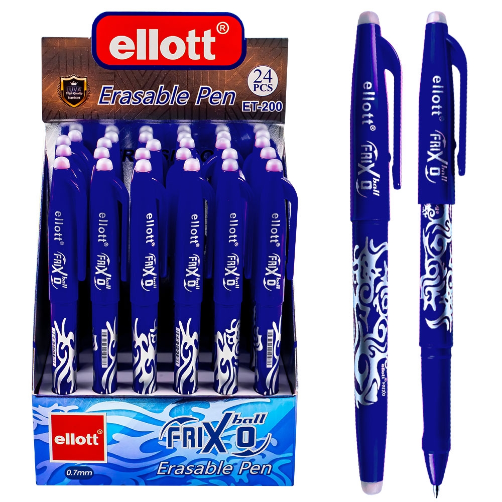 Pix cu cerneala termosensibila, clips, mina albastra, 0.7 mm -  ELLOTT