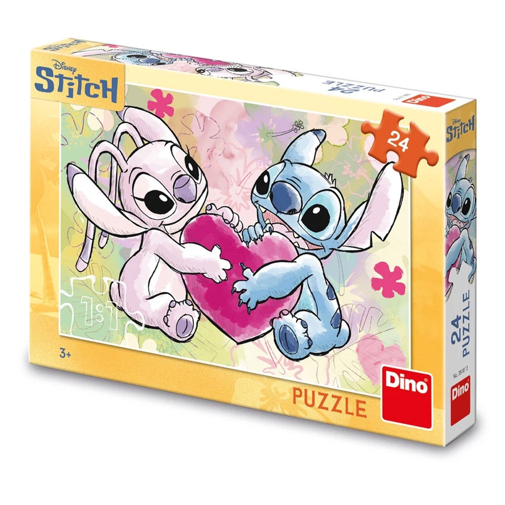 Puzzle 24 piese, Stitch: Love story - DINO TOYS