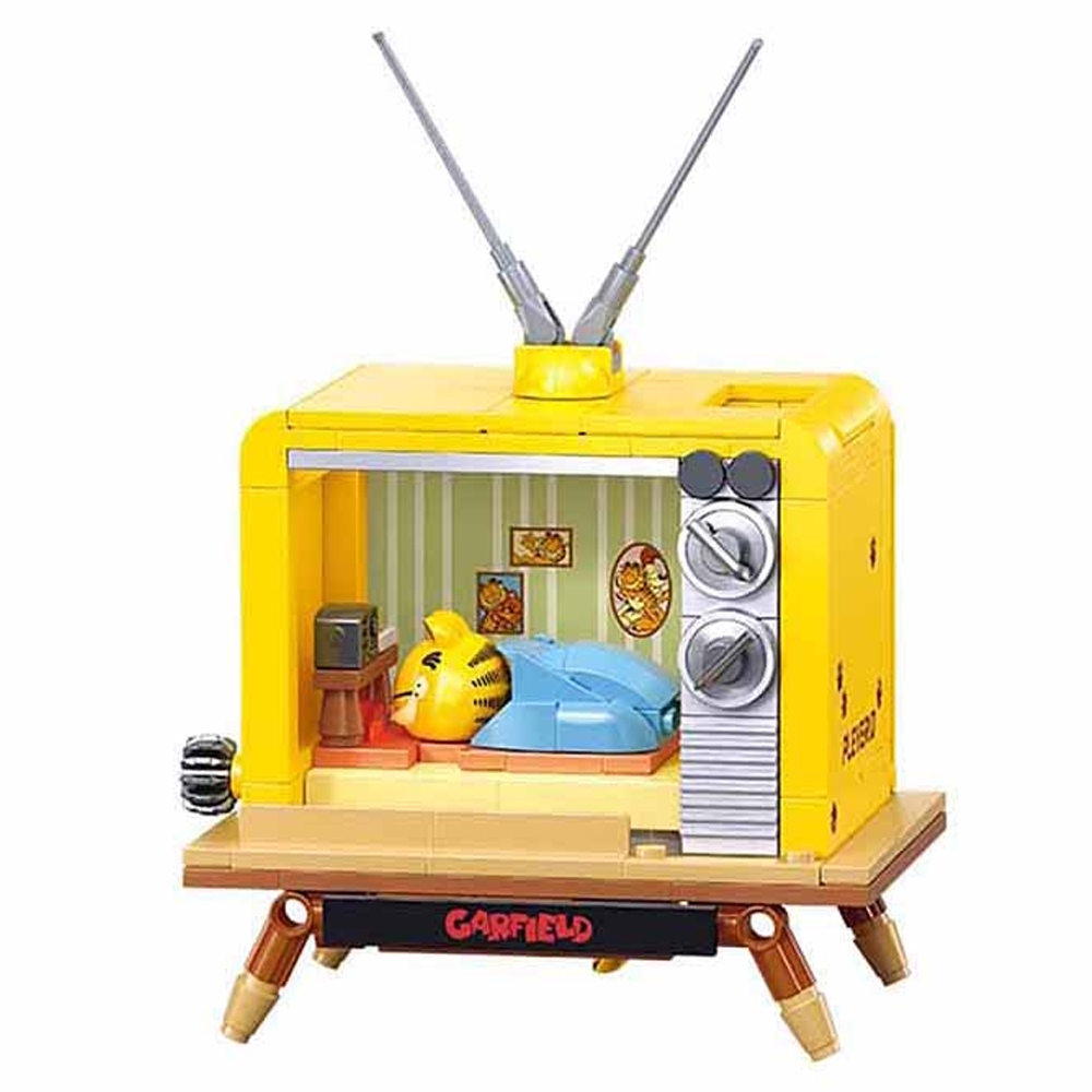 Set de constructie, 193 piese, Garfield si televizorul - Sluban - imagine 3