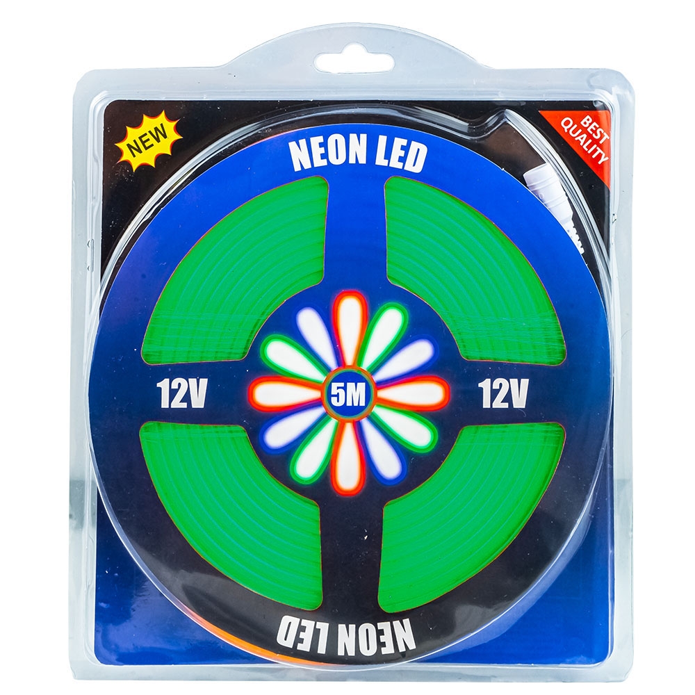 Banda led neon, flexibila, 5m, 12V (sursa de alimentare nu este inclusa)
