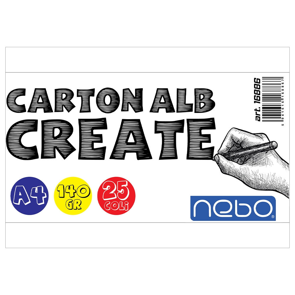 Carton alb A4, 140g, 25 coli/set - NEBO - imagine 3