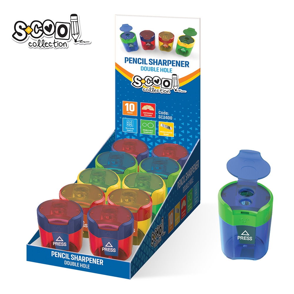 Ascutitoare dubla, cu container, 10 buc/display - S-COOL - imagine 3