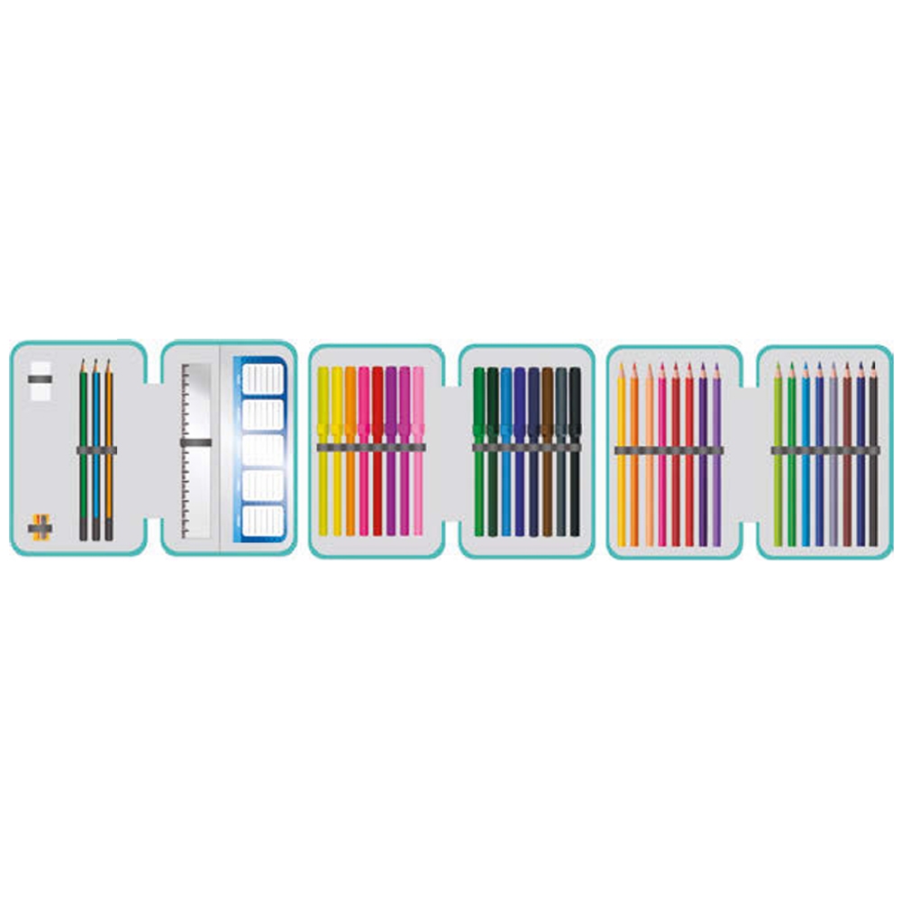 Penar echipat, 3 fermoare, 39 piese, BERRY GOOD - S-COOL - imagine 5