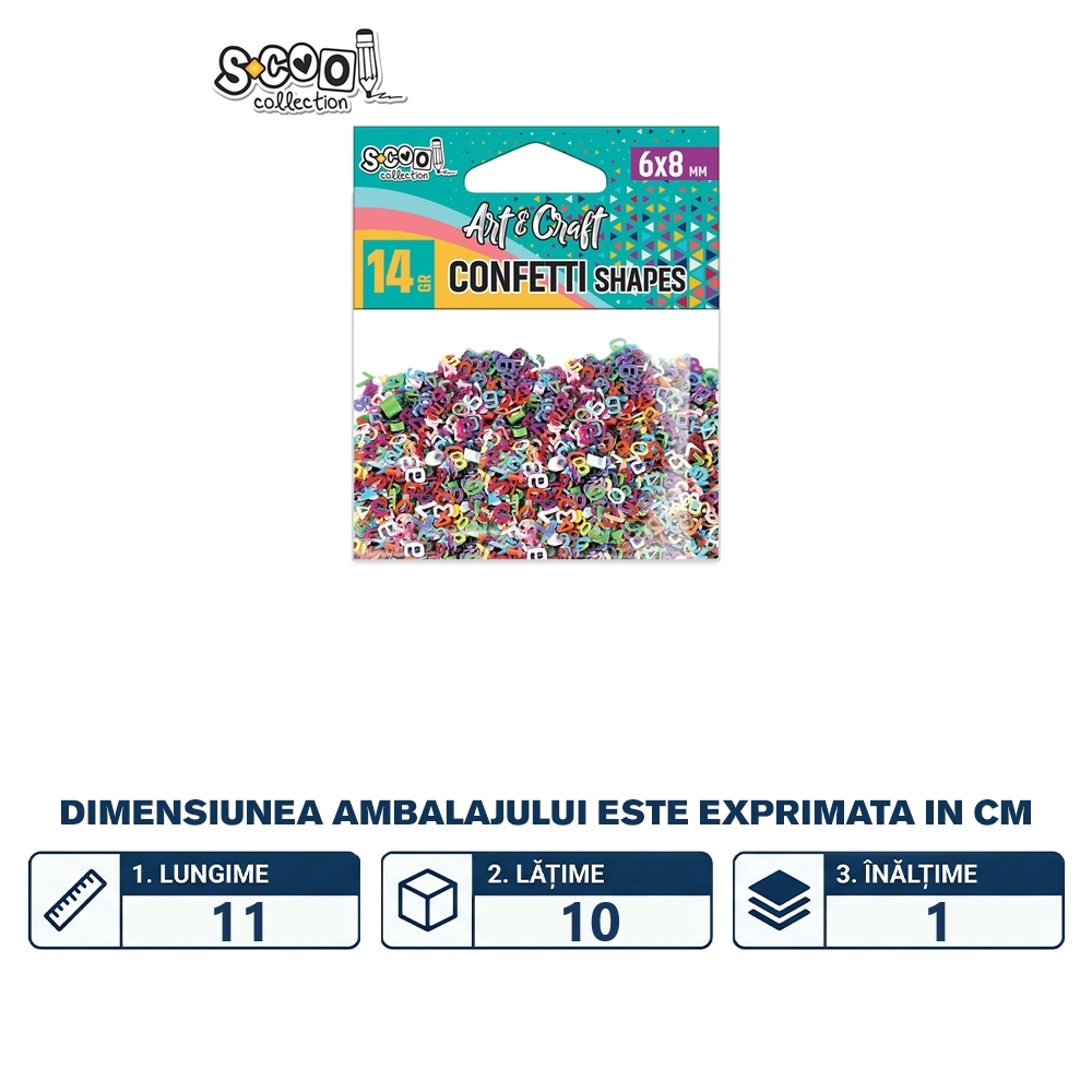 Accesorii craft, confetti diverse modele, 14 gr - S-COOL - imagine 2