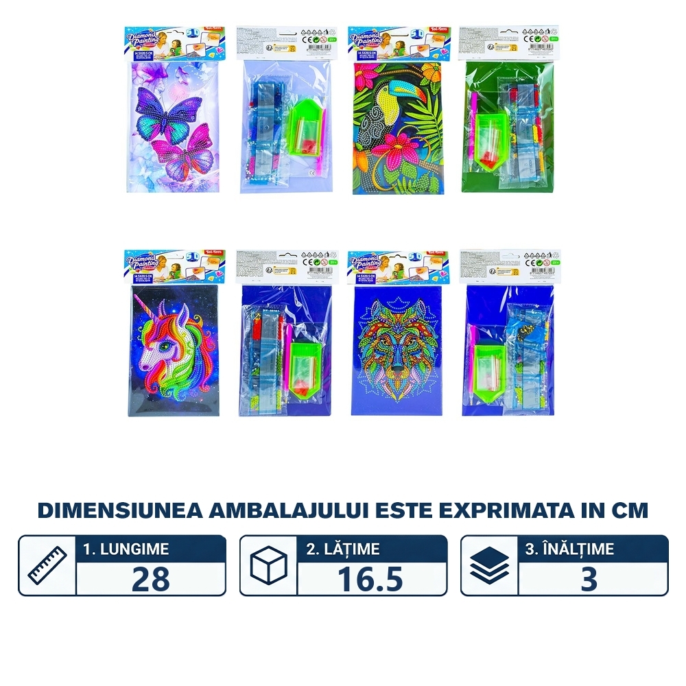 Set creatie cu diamante - Jurnal, 14.5x20.5 cm - Toi-Toys - imagine 2