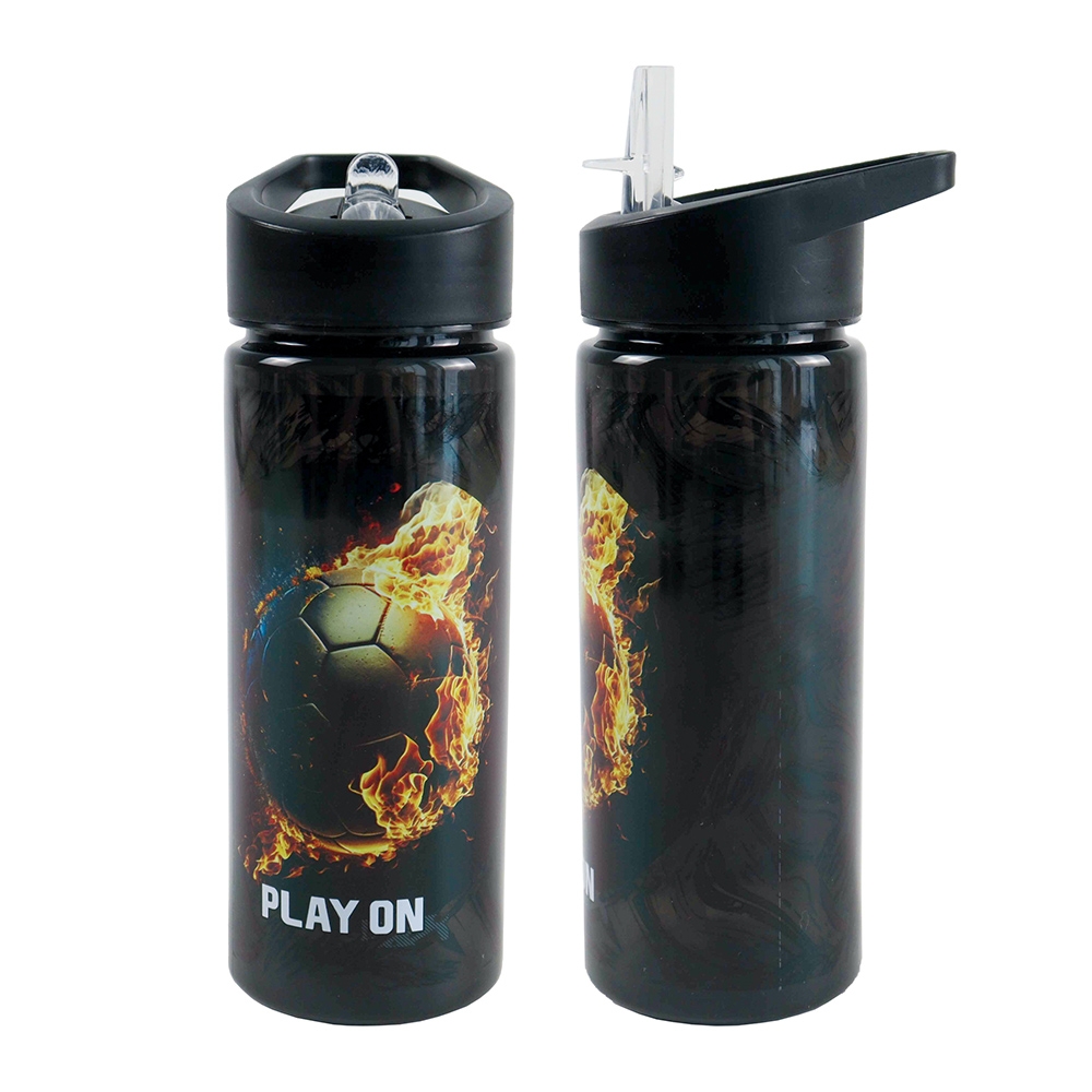 Sticla apa 600 ml, plastic, cu pai, PALY ON, 23x8.5 cm - S-COOL
