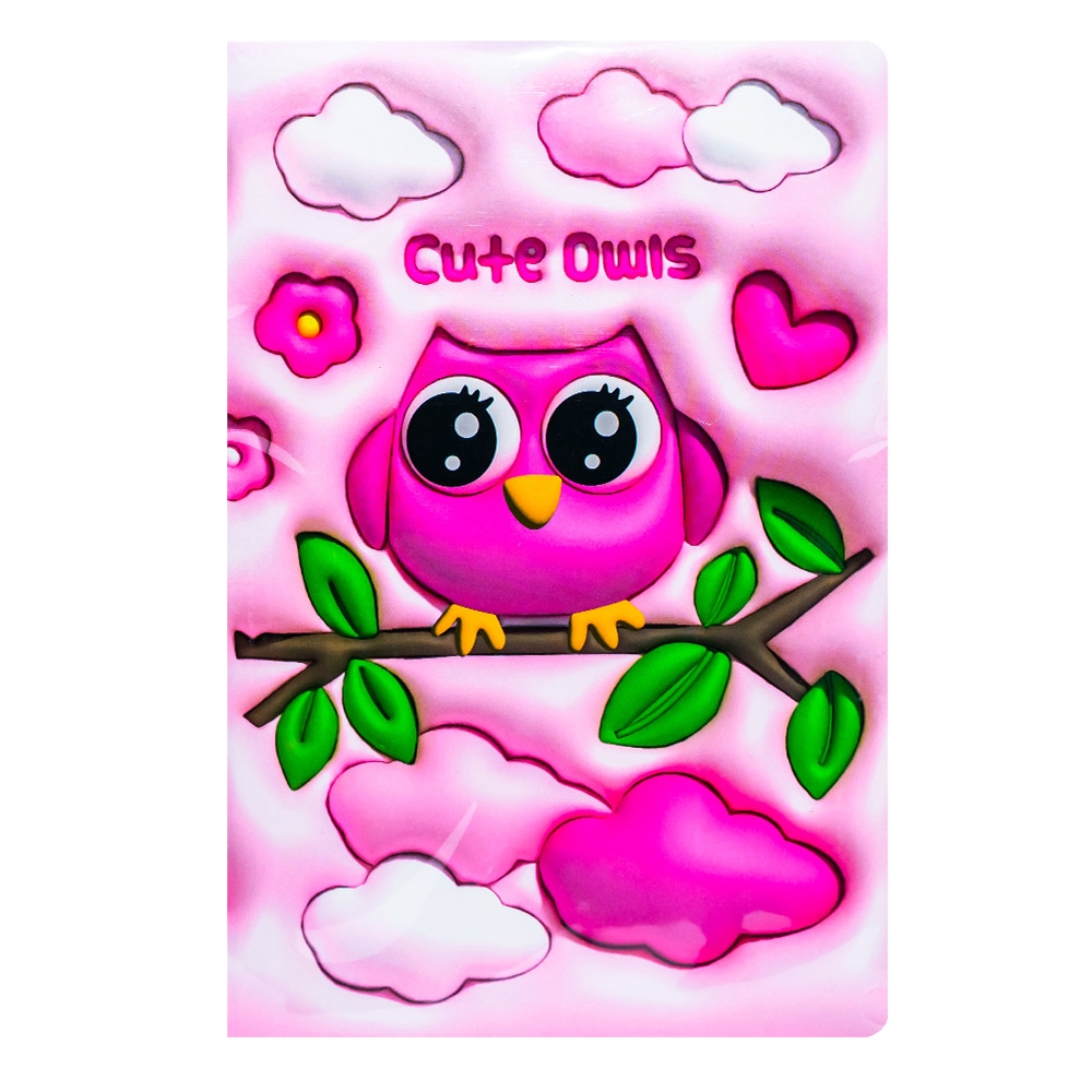 Notes A5, 3D, 80 file, Owl - imagine 3